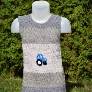 kézzel kötött kisfiú mellény