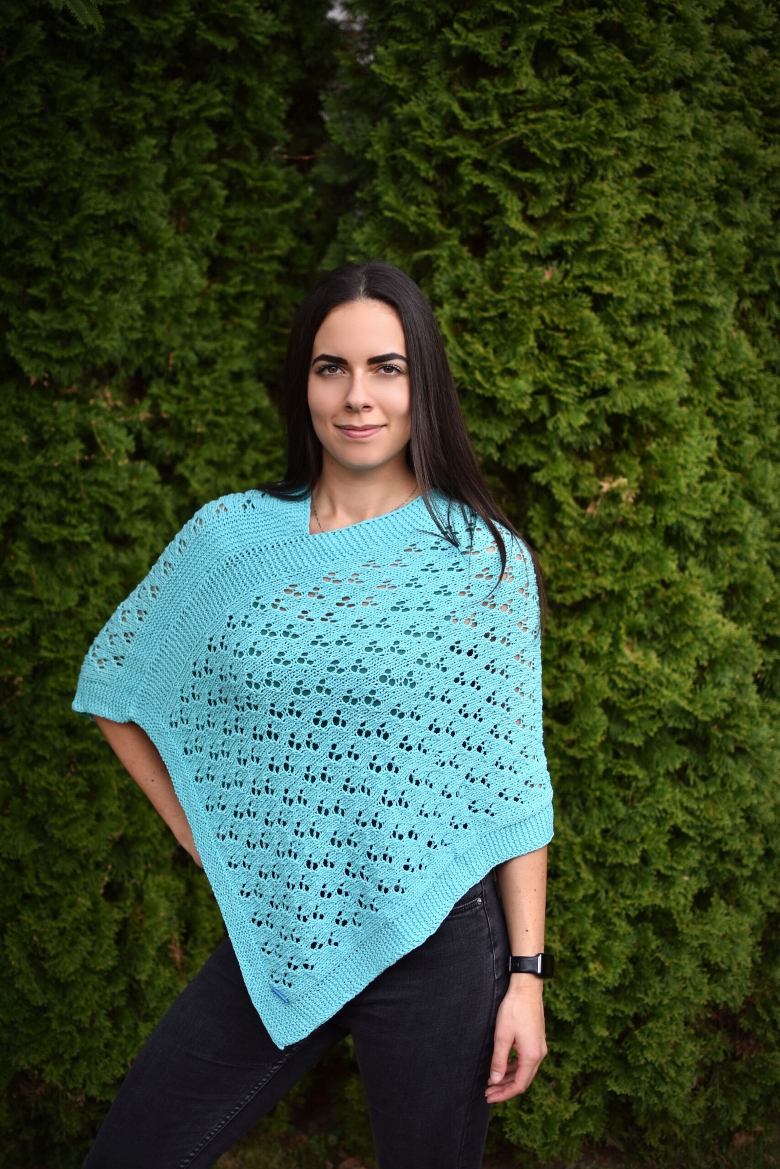 kézzel kötött pamut alapú poncsó kézzel kötött pamut alapú poncsó